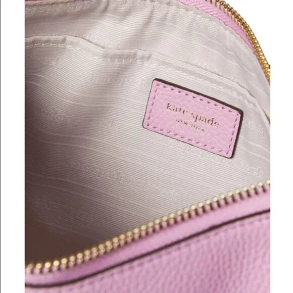 Kate Spade Hudson Shoulder Bag Lavender Medium Leather Crossbody Convertible - Picture 11 of 13